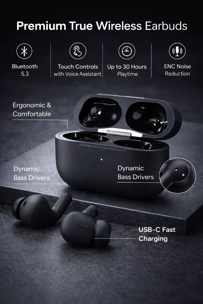 Premium wireless earbuds with advanced features.webp